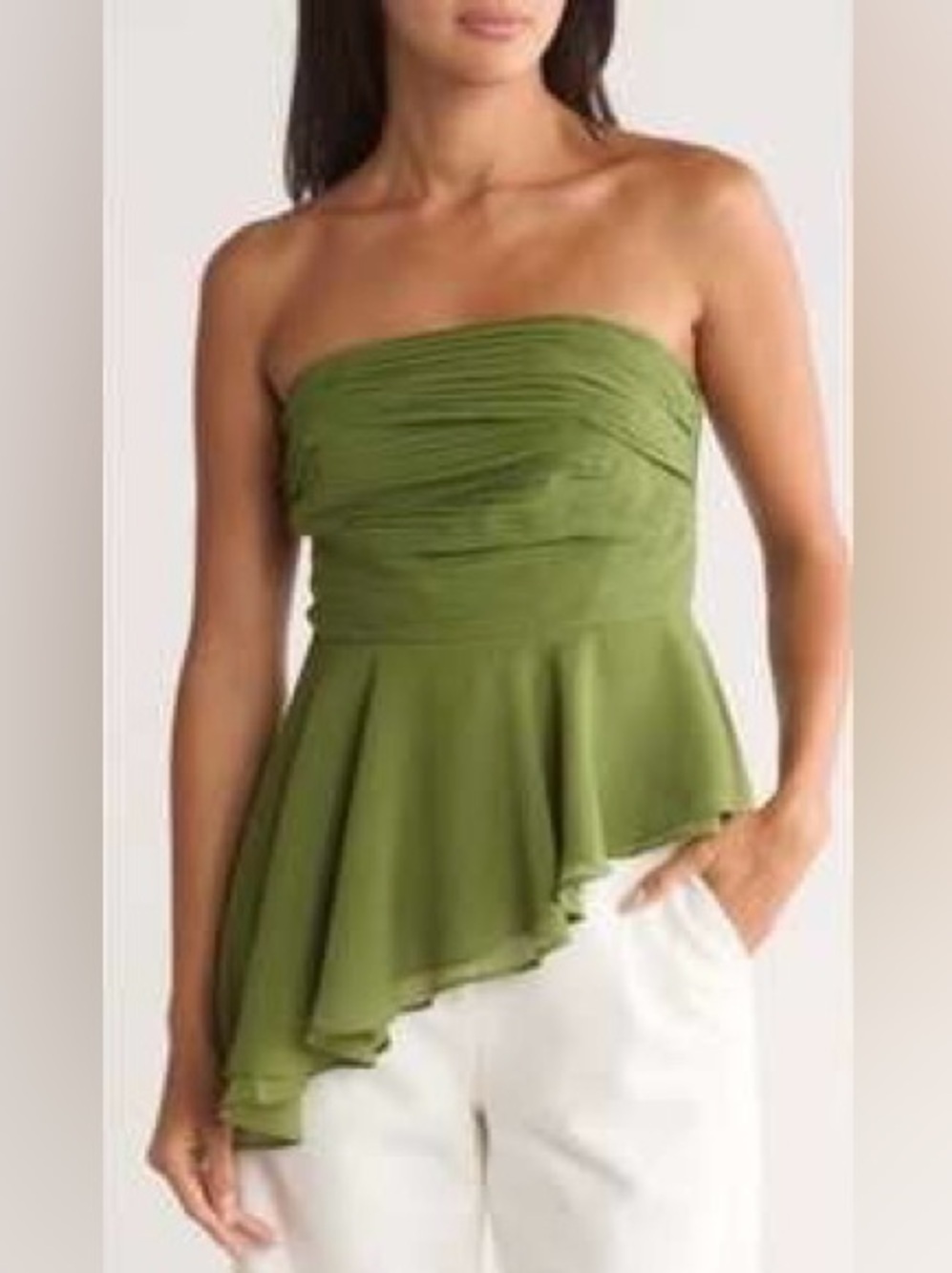 Parker THE DELILAH STRAPLESS TOP IN CALLISTO GREEN NWT , sz : 8